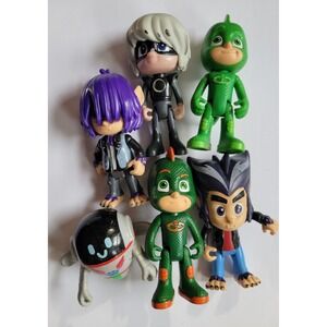 PJ Masks WOLFY Kids Howler Kevin Luna Gekko Figures Wolfies Villains Robot 6 Pcs
